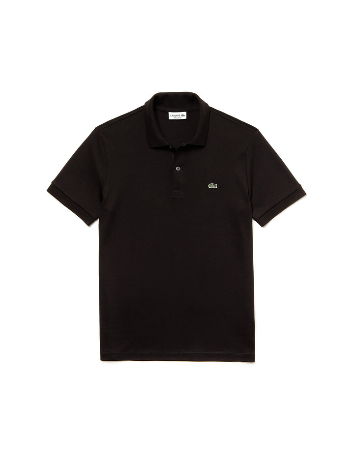 Lacoste Herren Polo-Shirt Kurzarm DH2050, Männer Polo-Hemd,2 Knopf,Regular Fit S Noir, S Noir