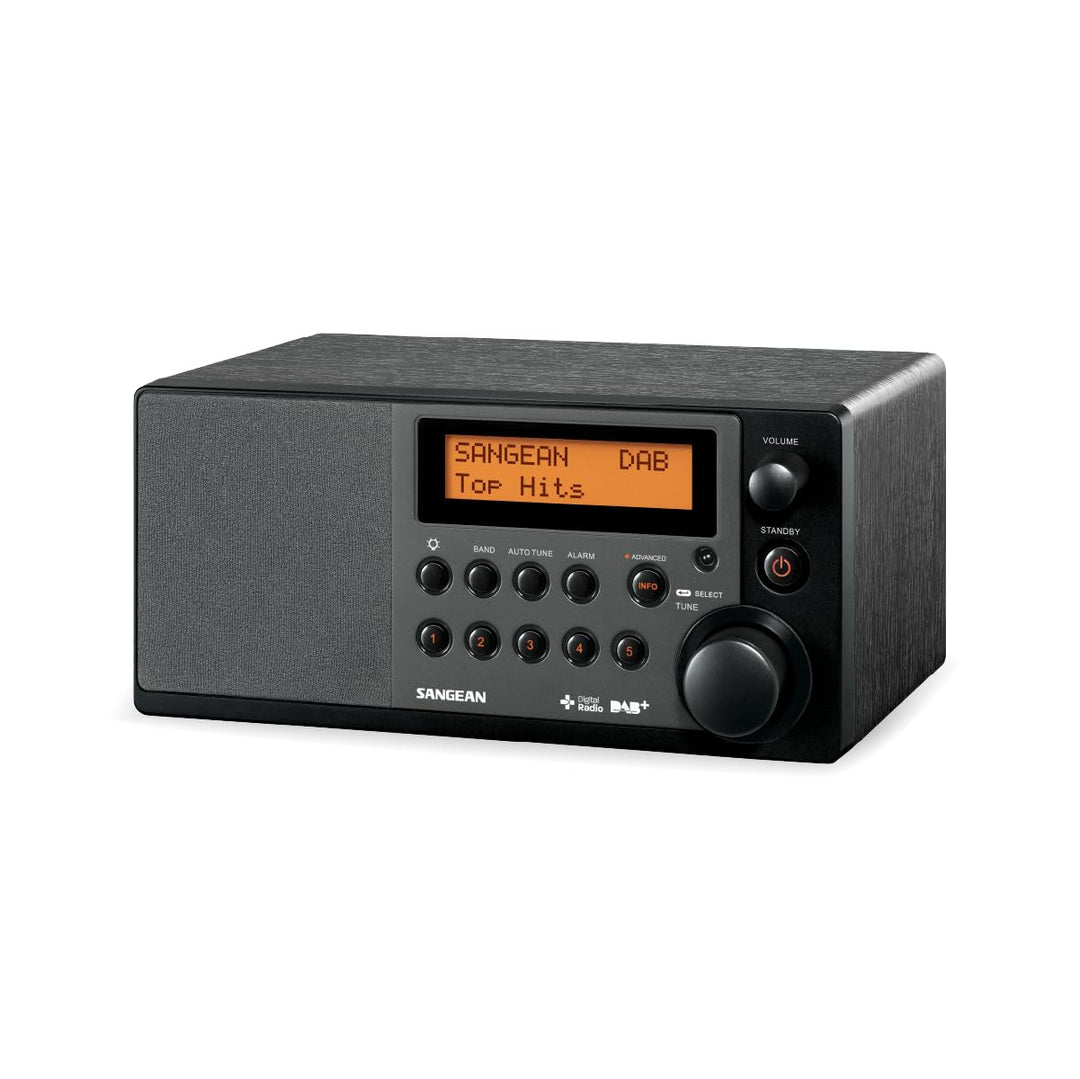 Sangean DDR-31 Tischradio - Digital radio mit DAB+ und FM - Aux-in - schwarz schwarz ohne Bluetooth,