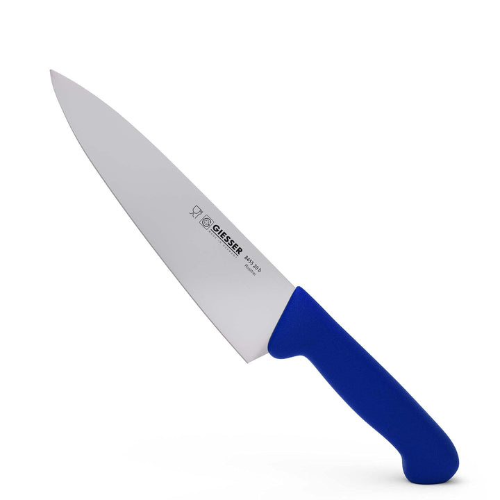 Giesser seit 1776 - Made in Germany - Kochmesser blau, Basic Blue, Klinge 20 cm, rutschfest, scharfe