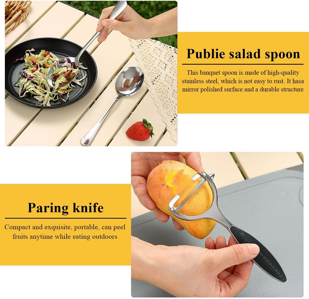 Homquen Camping Essential Camping Geschirr Gear, Camping-Kochutensilien Wohnmobil Camping Zubehör, O