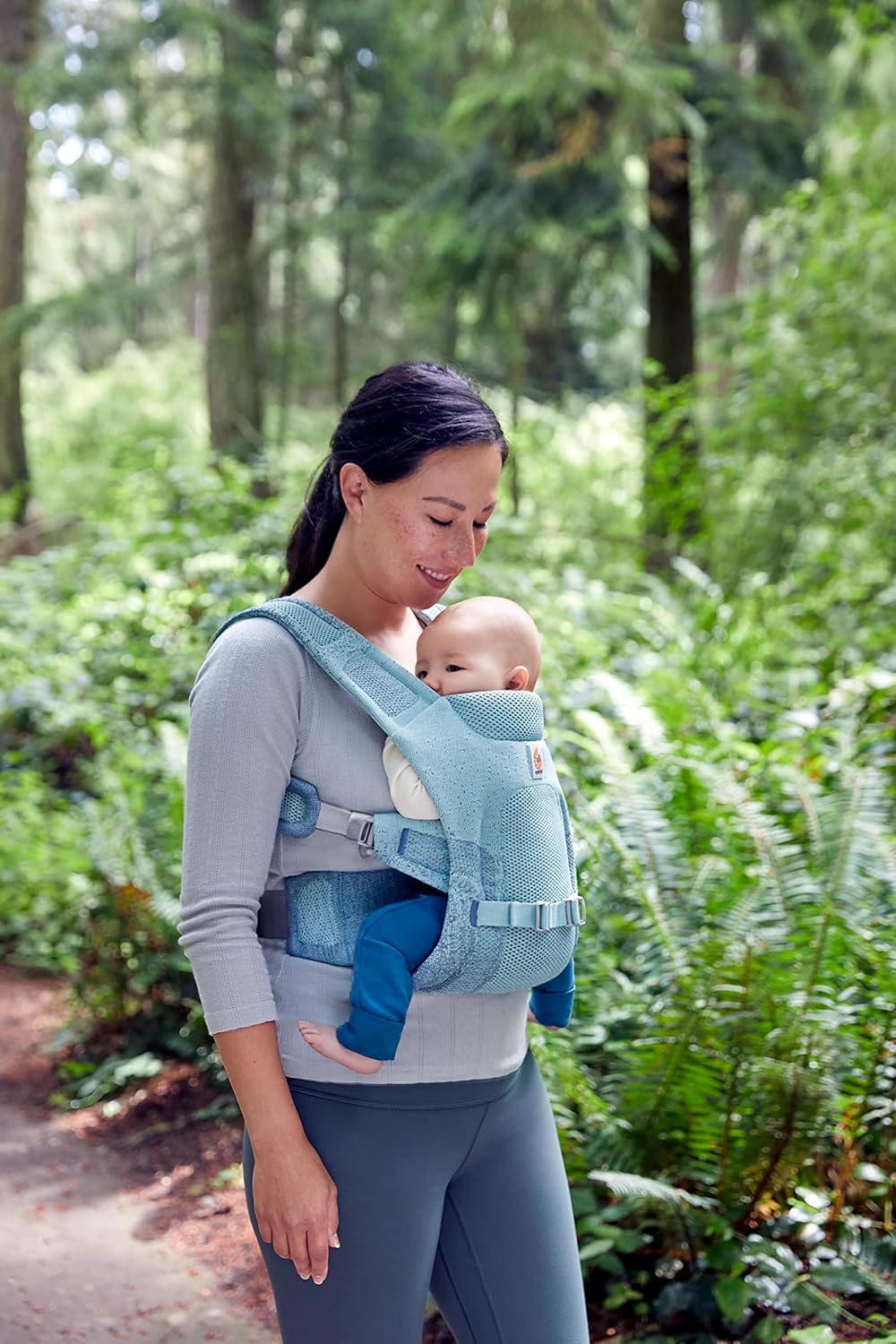Ergobaby Aerloom Babytrage für Neugeborene bis zum Kleinkind, 3-Positionen Ergonomische Babybauchtra