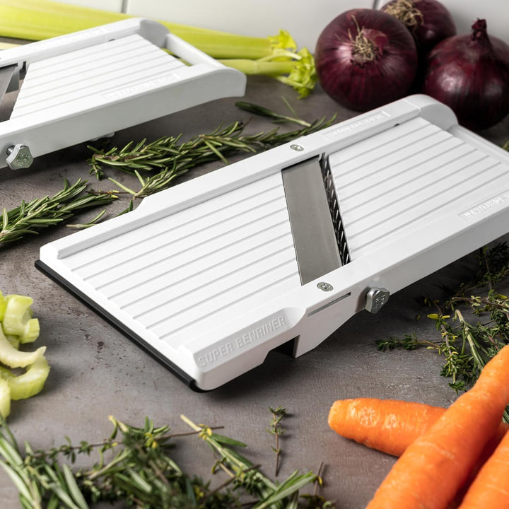 Benriner BN-120W Mandoline, Edelstahl, weiss Weiβ, Weiβ