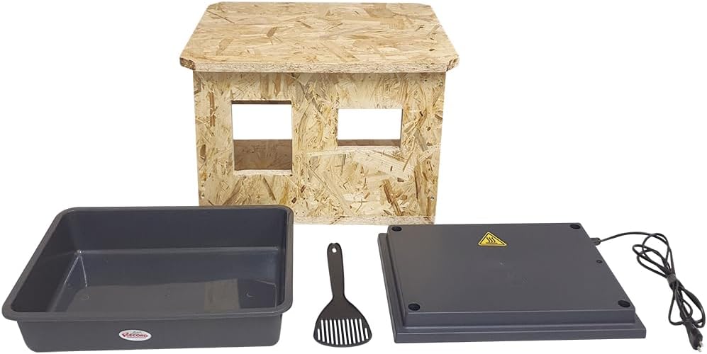 Kaninchenhaus mit Wärmeplatte & Kotwanne -beheizbar