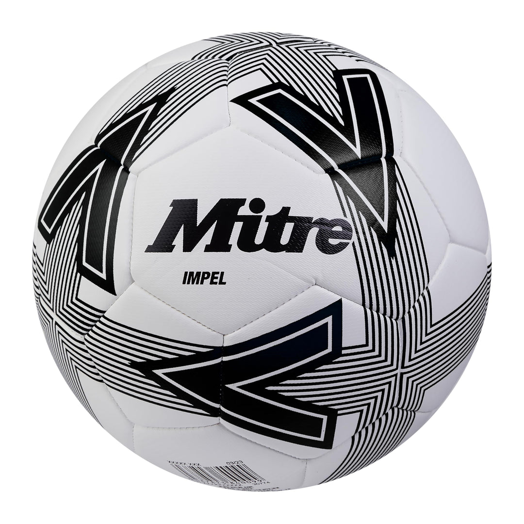 Mitre Impel L30P Fussball | Extrem trsapazierfähig | formbeständig Fussball Weiss/Schwarz 3 Impel Mi