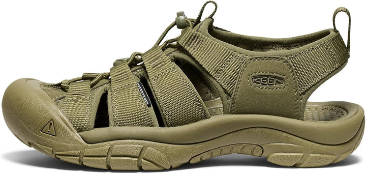 KEEN Men's Newport H2 Closed Toe Water Sandal 46.5 EU Einfarbig Olivgrün, 46.5 EU Einfarbig Olivgrün