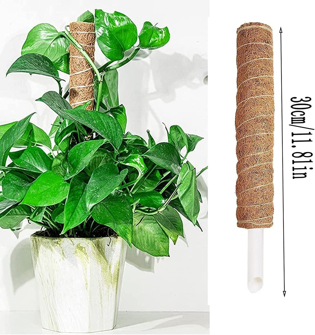 4 Stück Moosstab, 30cm Pflanzstab Kokos Moosstab, Monstera Rankhilfe, für Pflanzenklettern, Hausgart