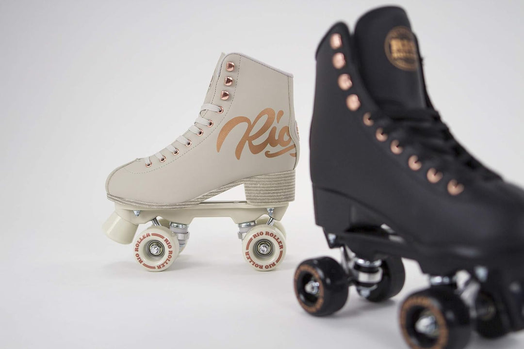 Rio Roller Unisex-Erwachsene Rosa Quad Skates Rollschuhe 42 Schwarz, 42 Schwarz
