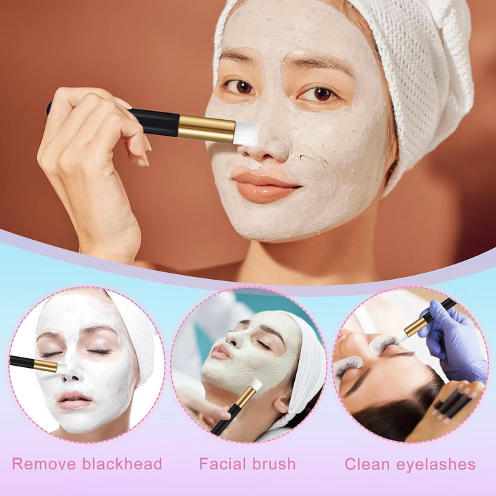 50PCS Lash Shampoo Flaschen Bürsten Set, leere Pumpflasche, Reinigungsbürste, Wimpernverlängerungsro