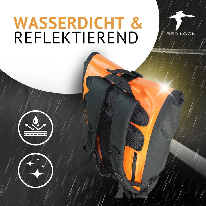 Red Loon Kurier Rucksack Courier Bag Kuriertasche LKW-Plane Backpack Kurierrucksack, Orange