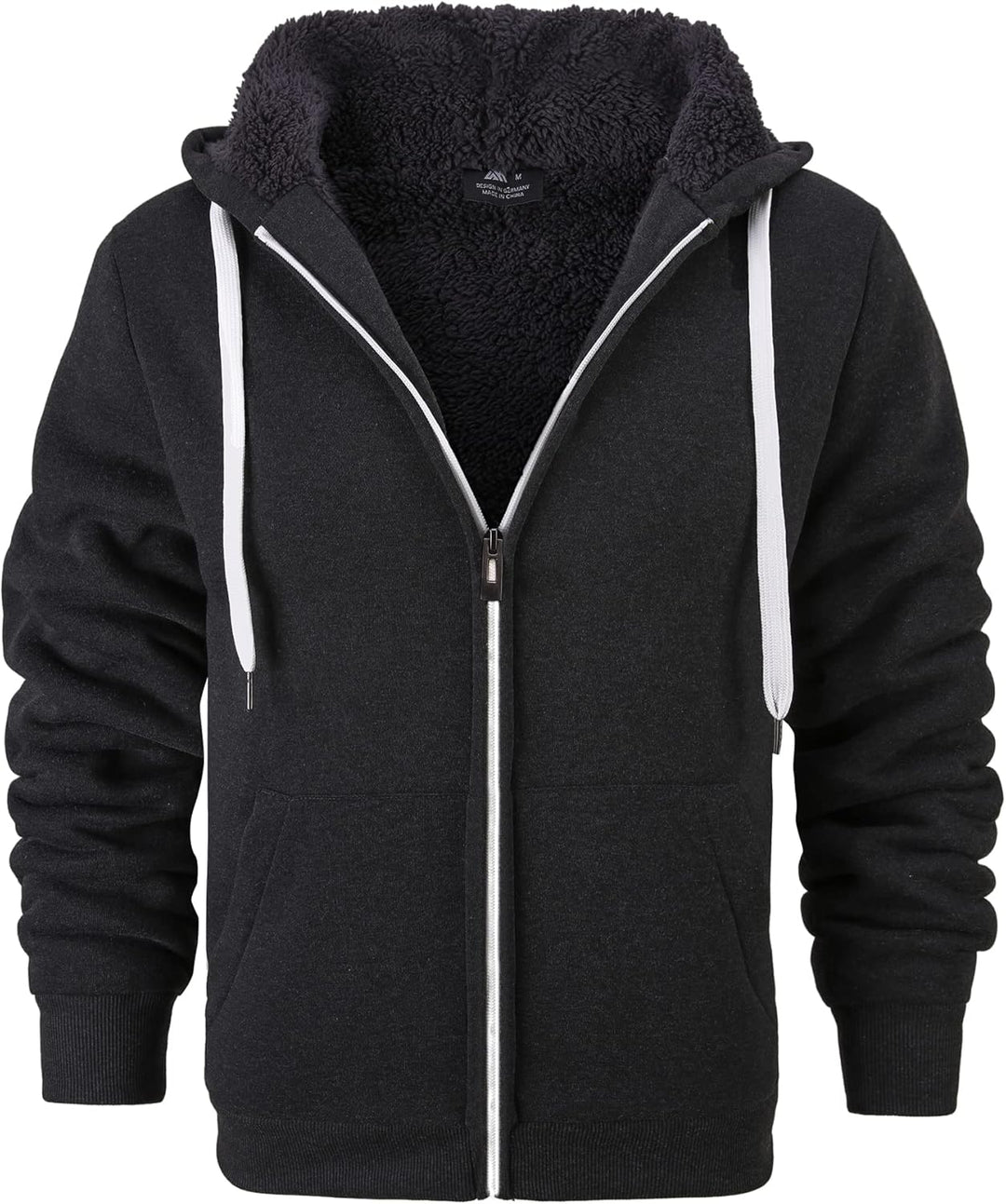 SwissWell Hoodies für Männer mit Kapuze Sweatshirts Reissverschluss Kapuzenjacke, 2535 Dunkelgrau M