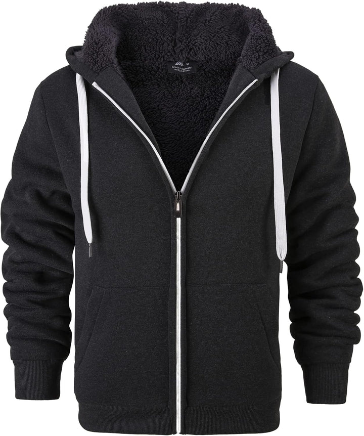 SwissWell Hoodies für Männer mit Kapuze Sweatshirts Reissverschluss Kapuzenjacke, 2535 Dunkelgrau M