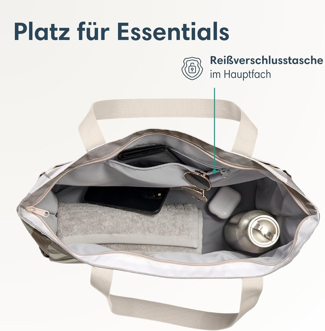 LARKSON Strandtasche Damen & Herren - Linn - Grosse Beach Bag für Strand, Schwimmbad, Pool - Tote Ba