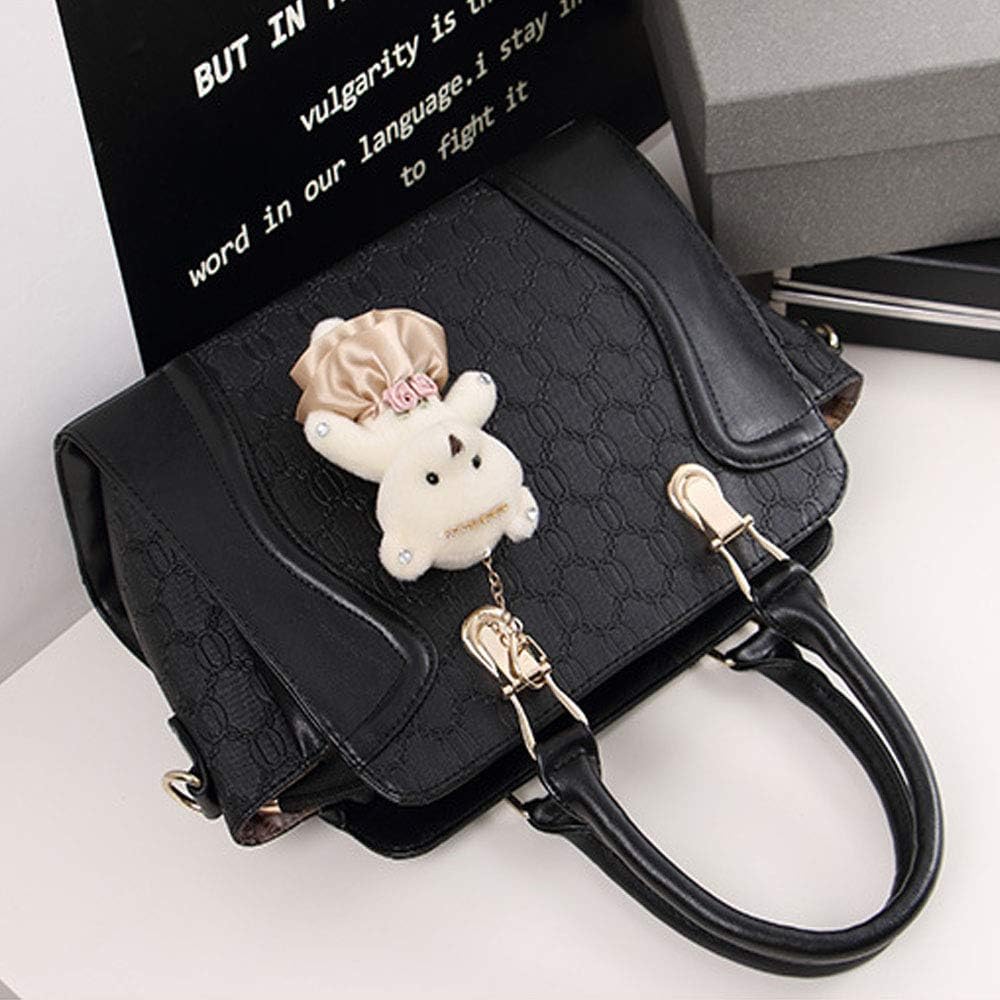 FiveloveTwoDamen 4Tlg. Handtaschen Set Umhängetasche Schultertasche Tasche PU Shopper Clutch Kartenh