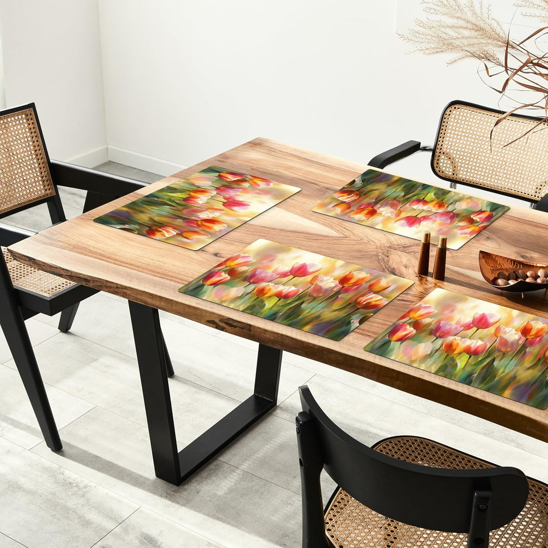 KitchenYeah© Platzsets Abwaschbar 6-Teilig 45x30 cm Tischsets Platzdeckchen rutschfeste Platzset Unt