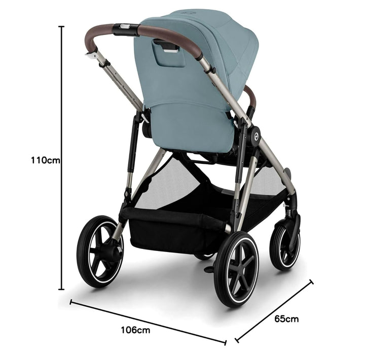 CYBEX Gold Kinderwagen GAZELLE S, Ab Geburt bis ca. 4 Jahre, Max. 22 kg (Single-Modus) / 2x 22 kg (D