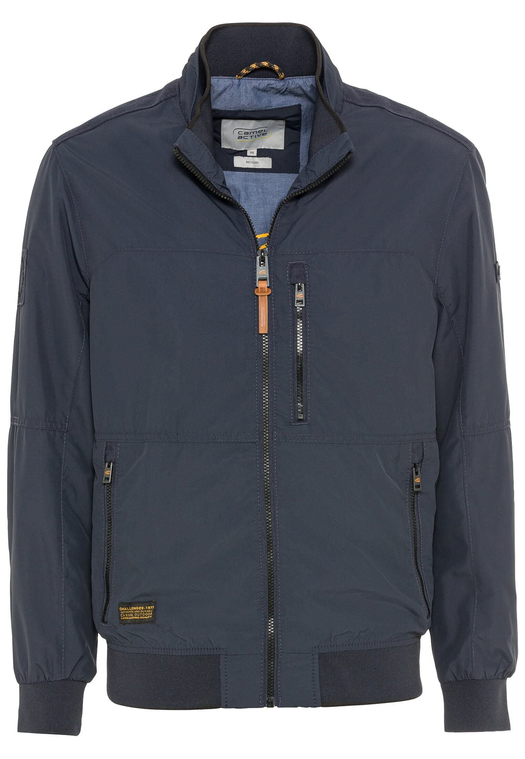 camel active Herren Blouson aus recyceltem Polyester 25 Dunkelblau, 25 Dunkelblau