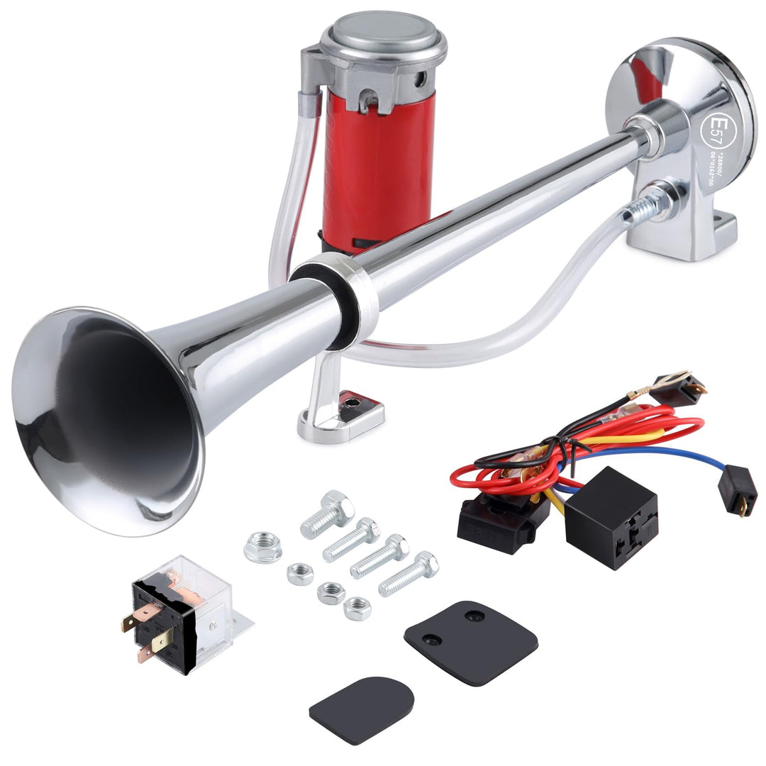 Rupse Hupe 12V, Luft Horn Kit mit Kompressor, 118DB | Air Horn LKW mit Kabelbaum, 450 mm, -40℃ to +6