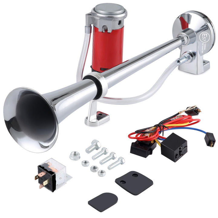Rupse Hupe 12V, Luft Horn Kit mit Kompressor, 118DB | Air Horn LKW mit Kabelbaum, 450 mm, -40℃ to +6