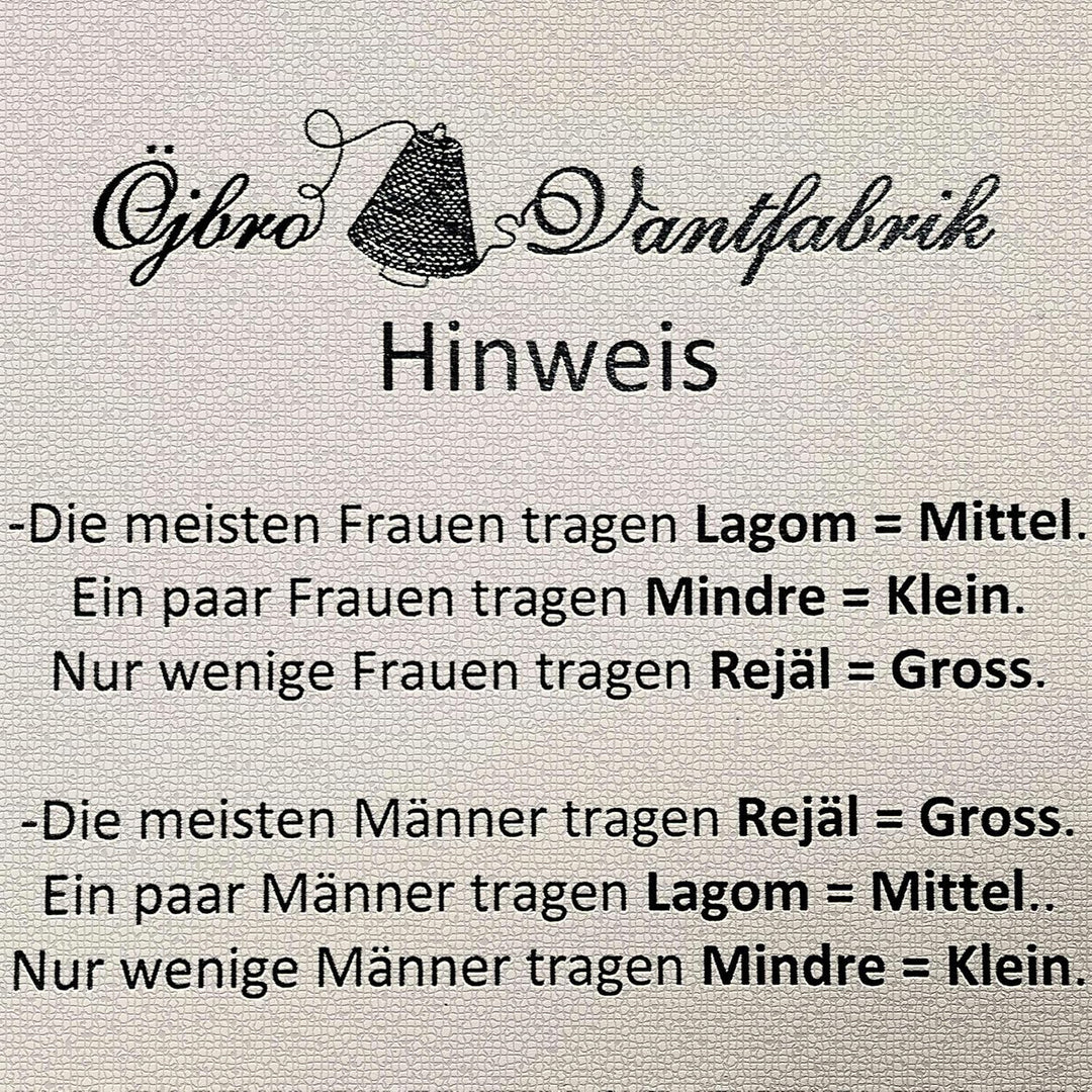 ÖJBRO VANTFABRIK Fäustlinge 4 Lagen 100% Merinowolle versch. Modelle, Grösse S-L (6-11) Handschuhe S