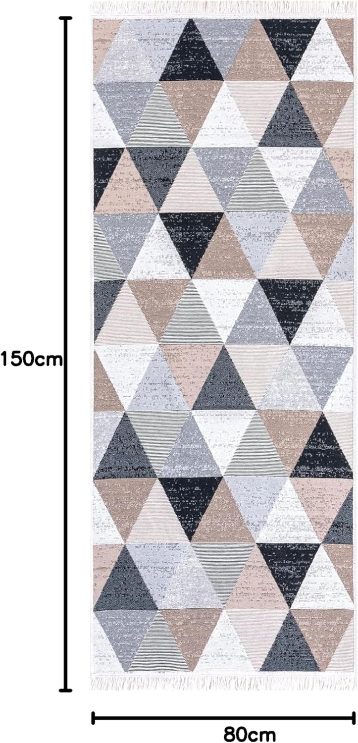 Fashion4Home Teppich Kurzflor - Boho Kelim Teppich, Wohnzimmerteppich, Schlafzimmer und Küchenteppic