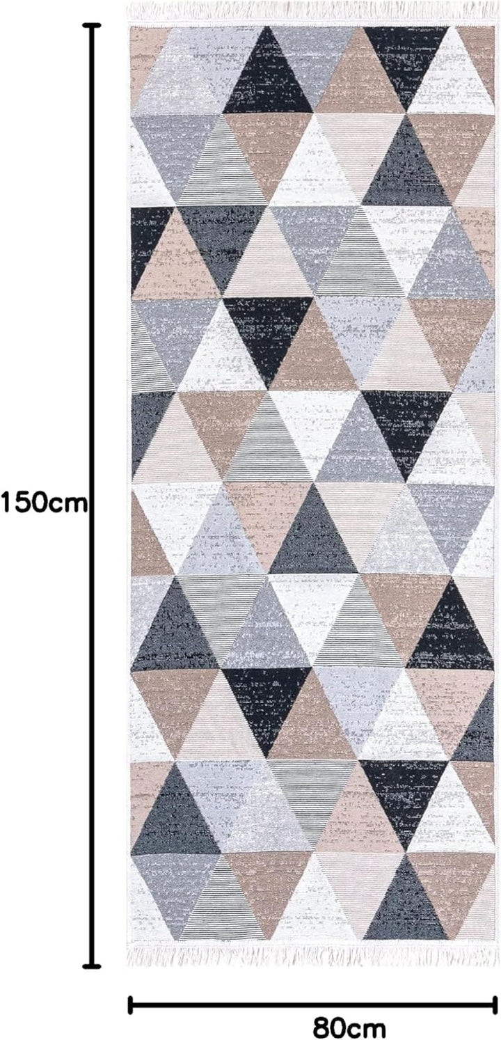Fashion4Home Teppich Kurzflor - Boho Kelim Teppich, Wohnzimmerteppich, Schlafzimmer und Küchenteppic