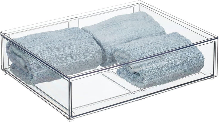 mDesign Kosmetikorganizer – stapelbare Schubladenbox aus Kunststoff – praktische Box zur Aufbewahrun