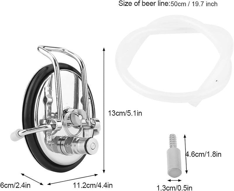 Carbonation Keg Deckel, Cornelius Style Keg Deckel Edelstahl Carbonation Deckel mit 0,5 Mikron Diffu