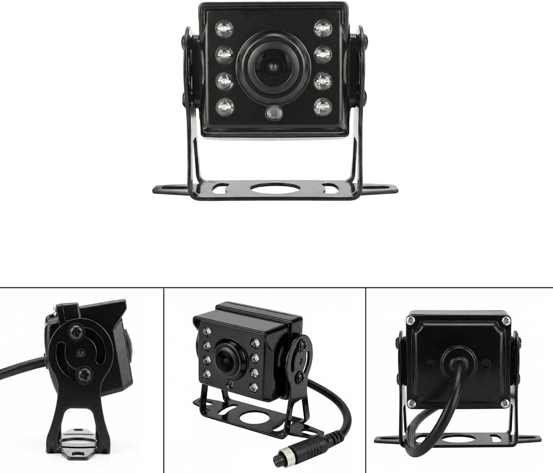 4Pin Auto-Rückfahrkamera Parkassistenzsystem, 12V-24V 5 "TFT LCD HD Farb-Rückfahrmonitor + 8 LEDs Na