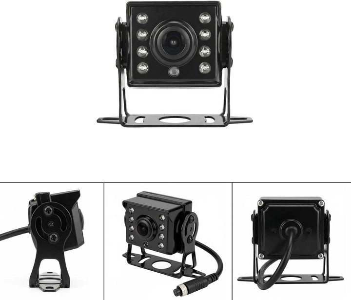 4Pin Auto-Rückfahrkamera Parkassistenzsystem, 12V-24V 5 "TFT LCD HD Farb-Rückfahrmonitor + 8 LEDs Na