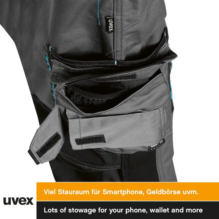 Uvex Tune-Up Herren-Arbeitshose lang - robuste Männer-Arbeitshosen mit Kniepolster-Taschen - 35% Bau