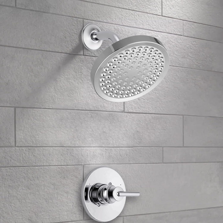 Voolan Hochdruck Regendusche, 15cm Fester Regenduschkopf, Luxuriöser Brausekopf mit Chrom-Finish, Ei
