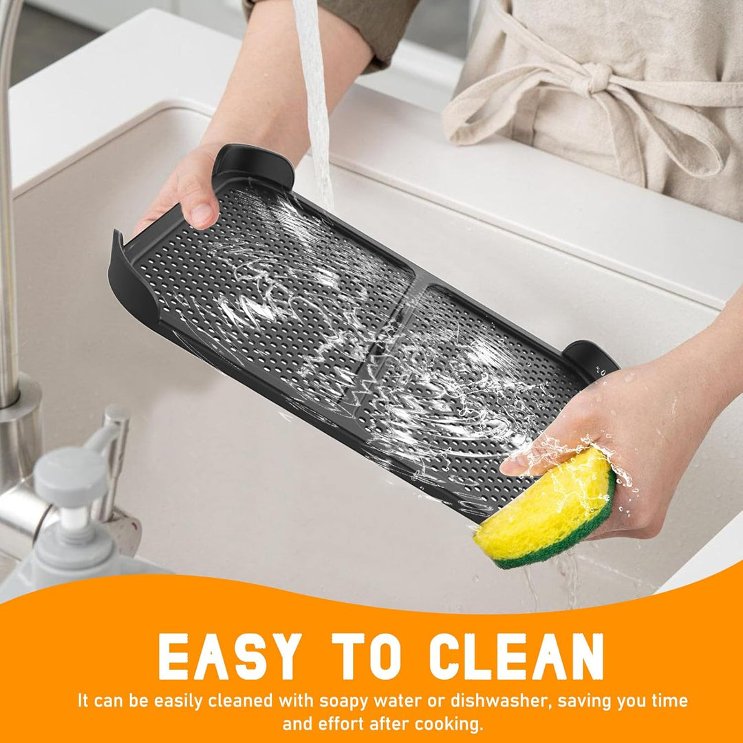 2 Stück Airfryer Fett Spritzschutz,Airfryer Silikon Spritzschutz,Spritzschutz für Ninja Heissluftfri