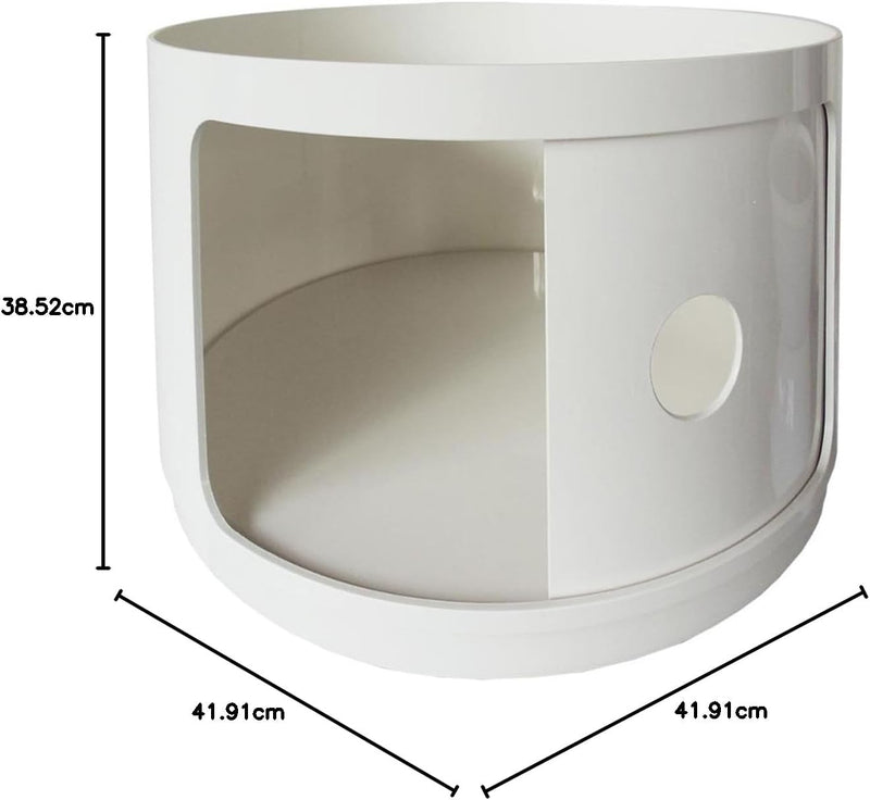 Kartell 495503 Baukastenelement Componibili rund undurchsichtig Durchmesser 42 x 38,5 cm ABS, weiss