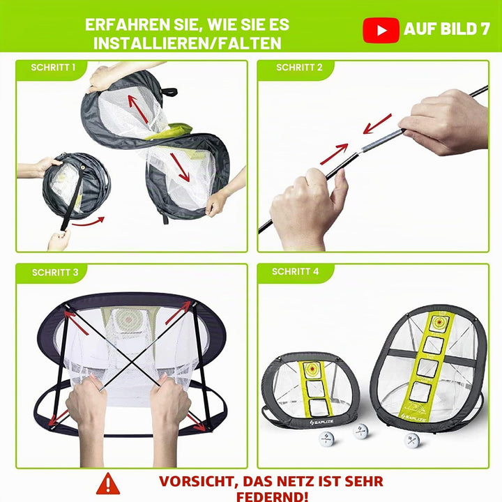 SAPLIZE Ultra-stabiles Golf Chipping Net, Indoor/Outdoor Golfziel Zubehör für Hinterhof Genauigkeit