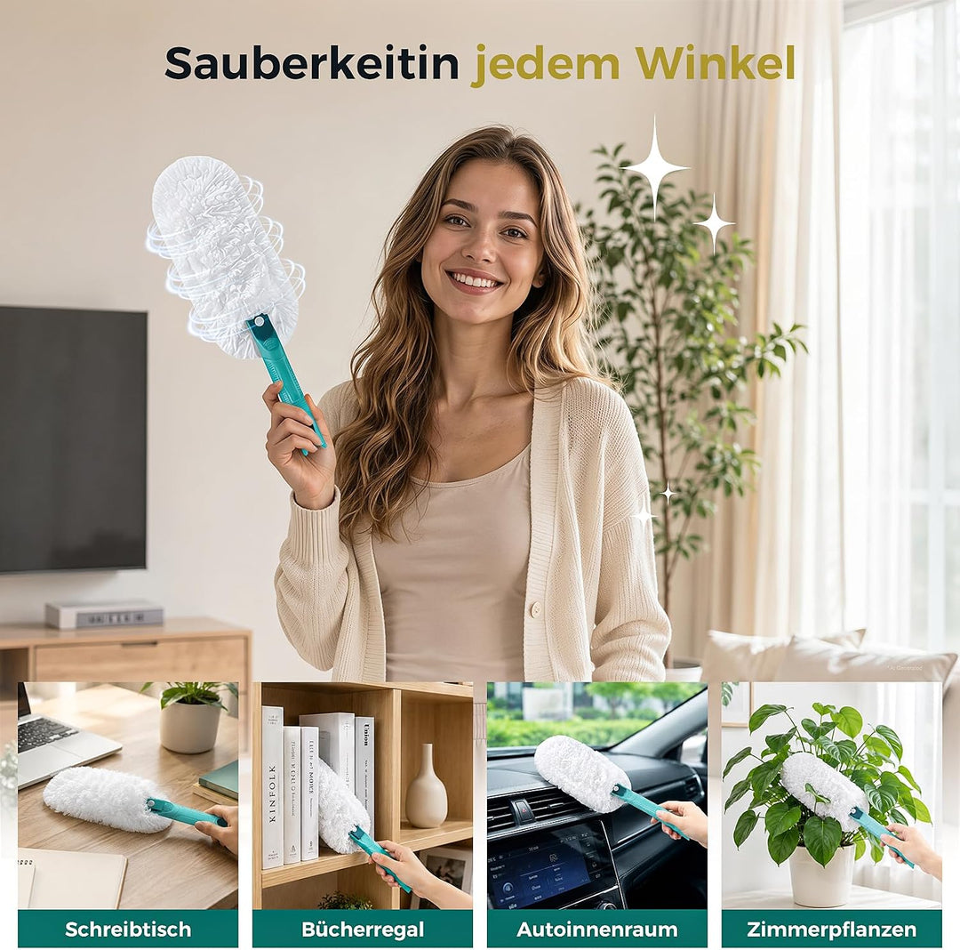 4 Stück Staubwedel für Leifheit SUPERDUSTER 4p Leifheit Duster, 4p Leifheit Duster