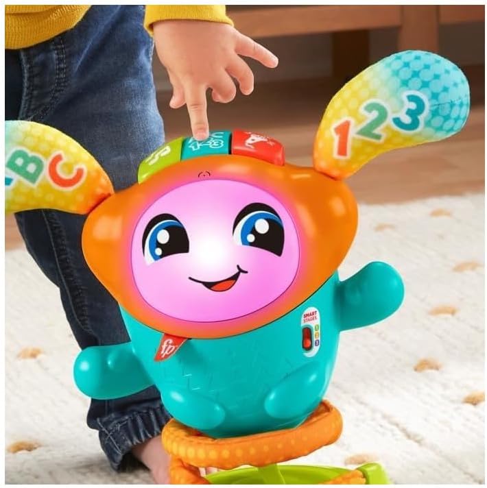 Fisher-Price Mon Petit DJ (französische Version), interaktives Spielzeug mit Lichtern und Animation,