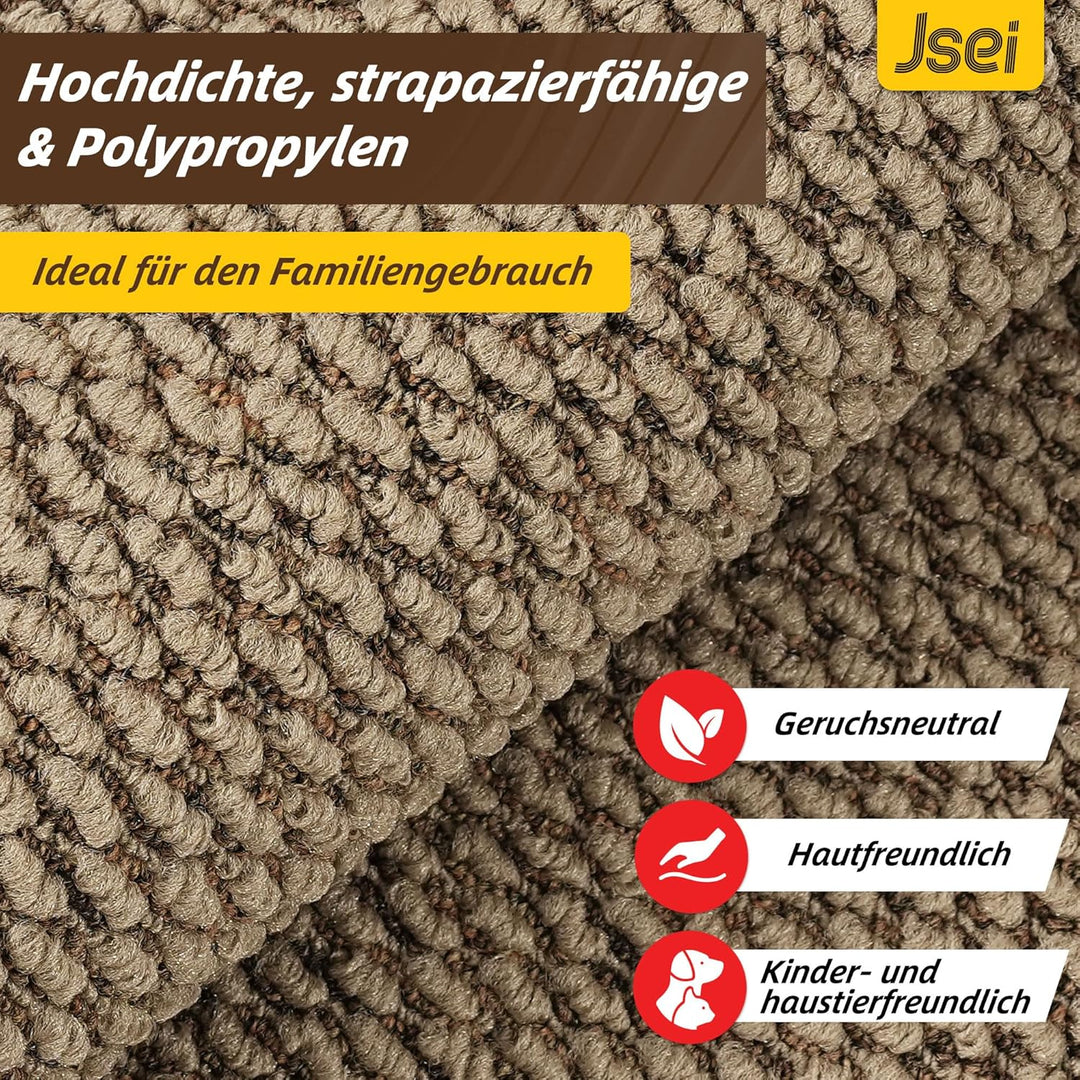 JSEI Fussmatte Innen 60 x 90 cm, Schmutzfangmatte rutschfest waschbar, Türmatte für Haustür Flur Ein