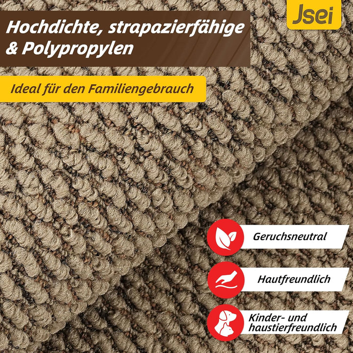JSEI Fussmatte Innen 60 x 90 cm, Schmutzfangmatte rutschfest waschbar, Türmatte für Haustür Flur Ein