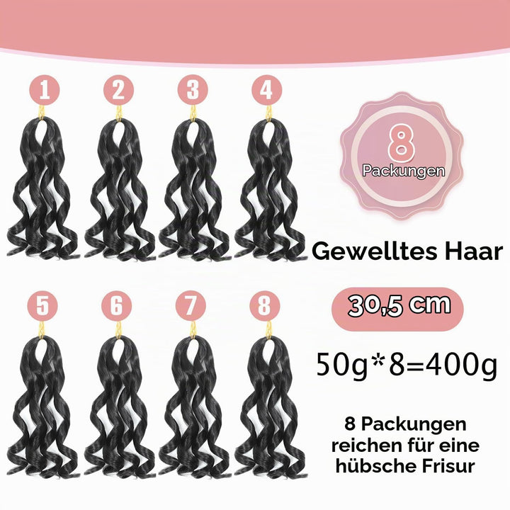 WoWCFyyds 8 Packs French Curl Braiding Hair 12 Inch Loose Wave Spiral Curly Braiding Hair Extensions