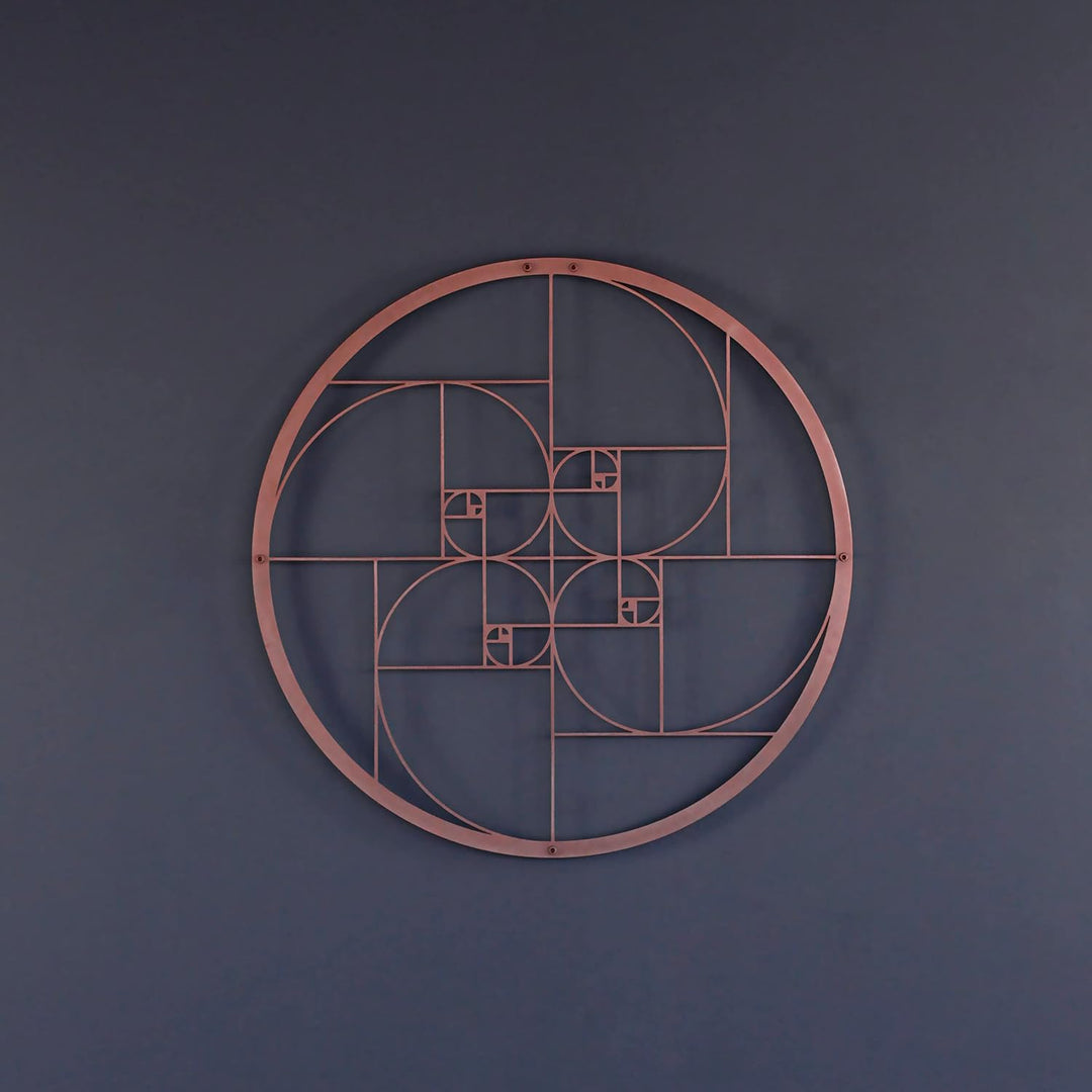 IWA CONCEPT Golden Ratio Metall Wanddekoration | Einzigartige Moderne Dekoration für Wohnzimmer | Me
