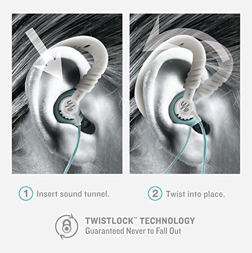 JBL Yurbuds Focus 200 Behind-the-Ear Sport Kopfhörer (Flexiblem Ohrbügel, TwistLock Technologie, Qui