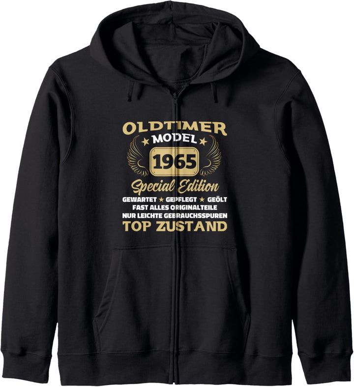 58. Geburtstag Oldtimer Jahrgang 1965 Herren lustiges retro Kapuzenjacke