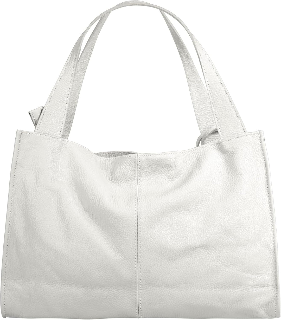 Shopper Echt Leder Damen Made in Italy, Smartphonefach, Ledertasche Damen, Handtasche Echtleder, Umh