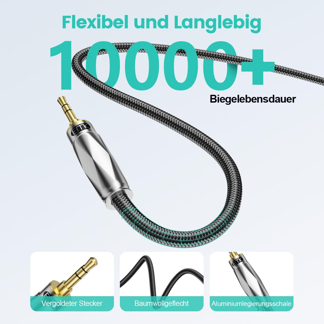 EMK Unsymmetrisches 3,5 mm auf XLR Kabel,XLR-Stecker auf XLR-Buchse,1/8 Zoll auf XLR Kabel für Smart