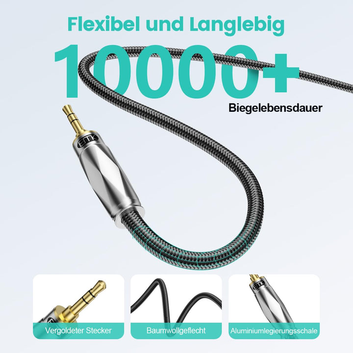 EMK Unsymmetrisches 3,5 mm auf XLR Kabel,XLR-Stecker auf XLR-Buchse,1/8 Zoll auf XLR Kabel für Smart