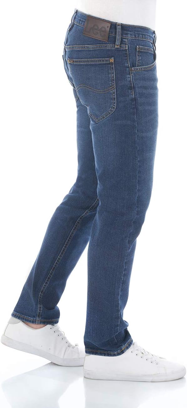 Lee Jeans Herren Stretch Regular Fit Daren Zip Fly Straight Fit Jeanshose Hose Denim Blau Schwarz Gr