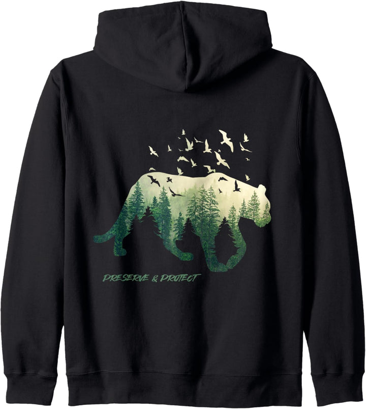 Preserve & Protect Wilder Tiger Silhouette - Tierschutz Kapuzenjacke