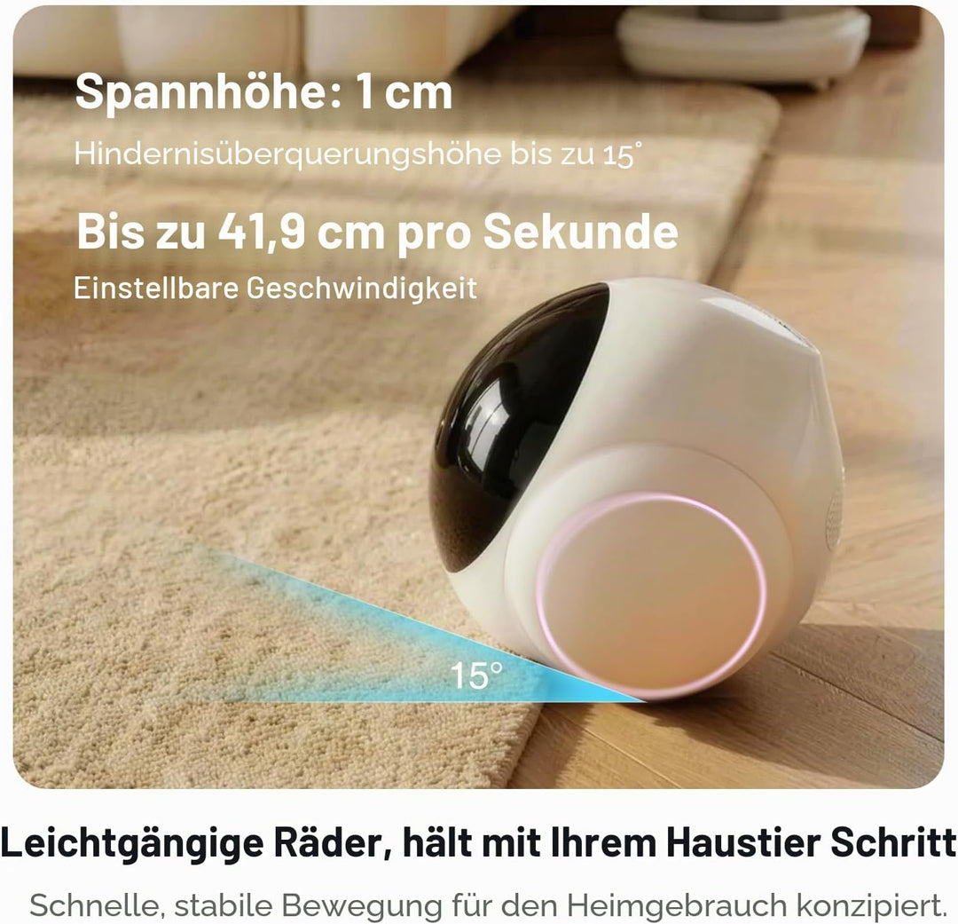 Smart Mobile Haustier Kamera Roboter für Zuhause Indoor Bewegliche 1080P Überwachung Hund und Katzen