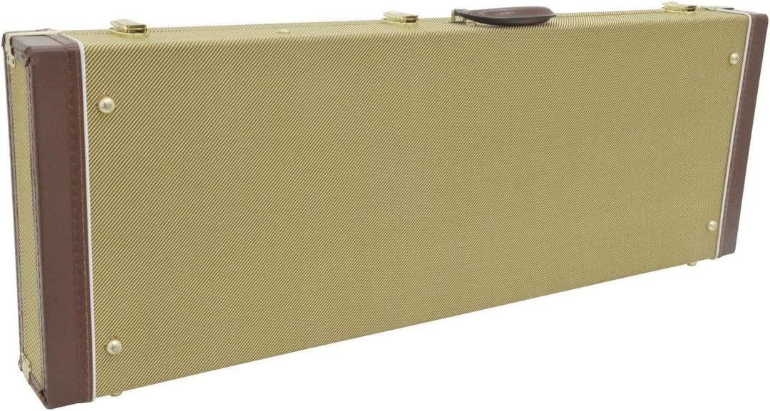 DIMAVERY Holz-Case für E-Gitarren, tweed | Case für E-Gitarren in TL- und ST-Form