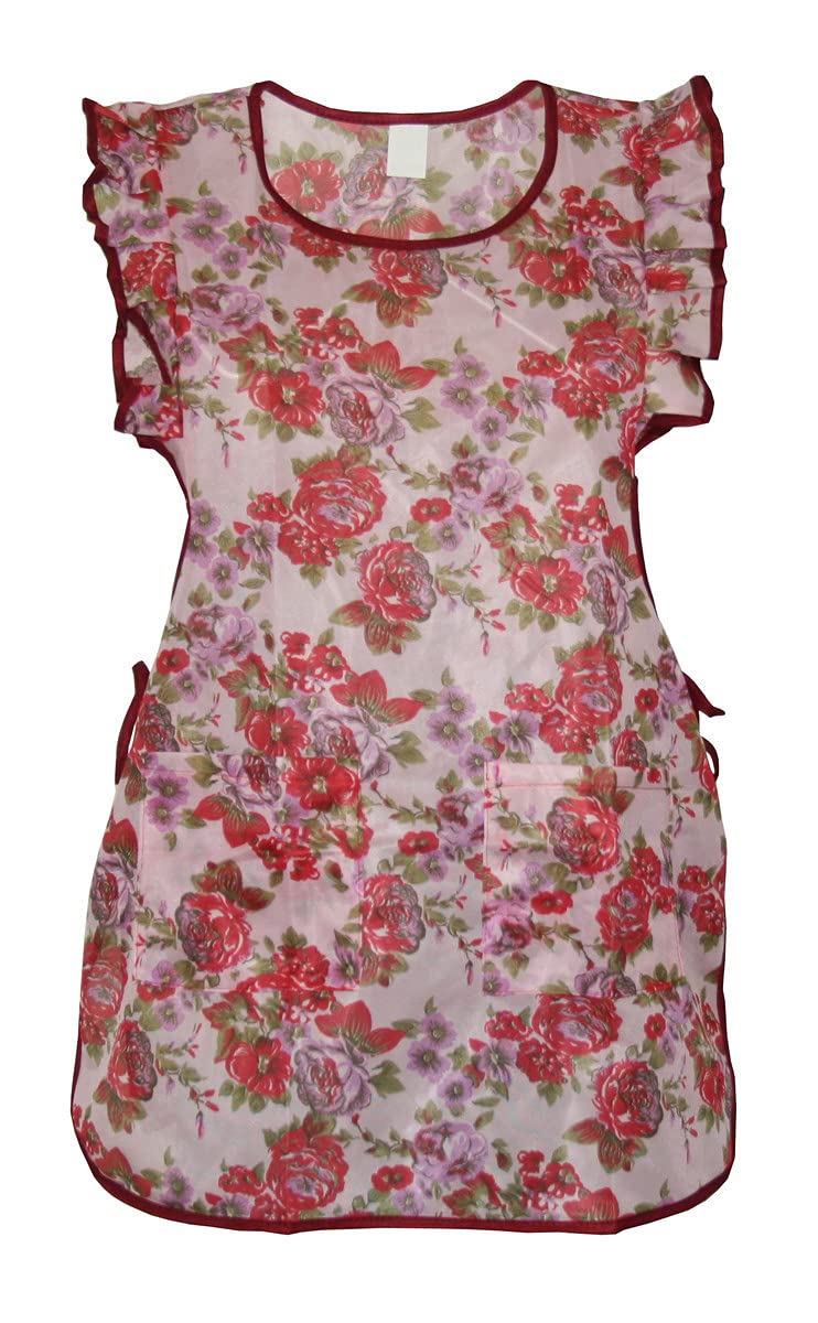 Chasuble Schürze Überwurf Dederon Nylon Nostalgie Rüsche L Modell 1, L Modell 1